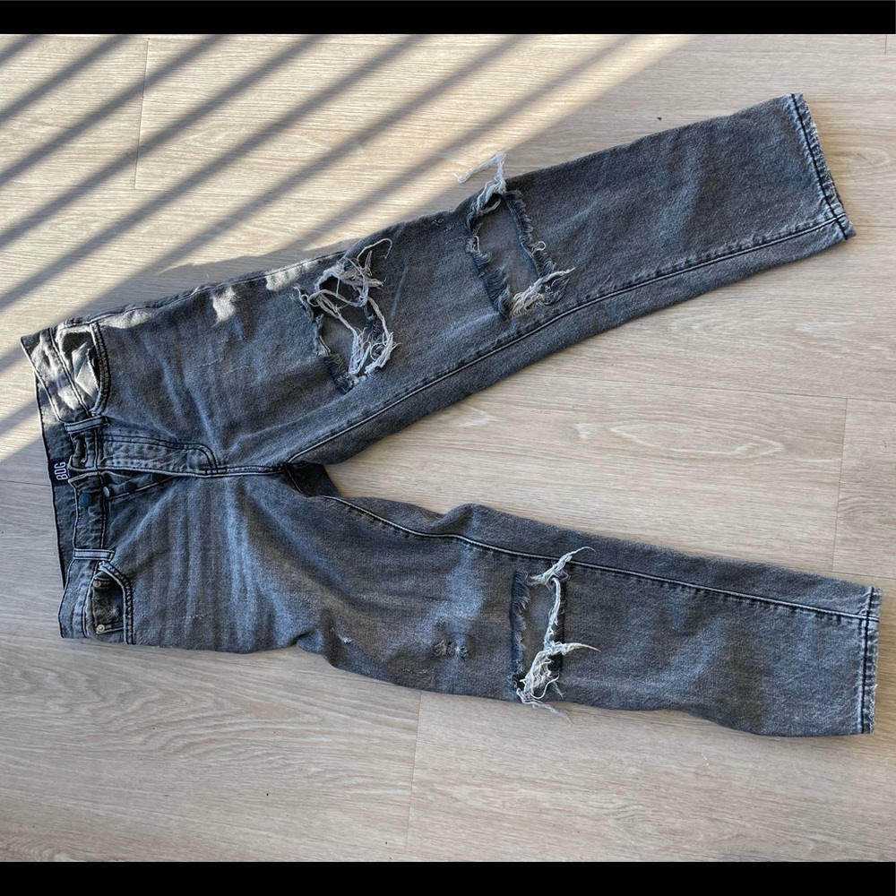 black ripped jeans